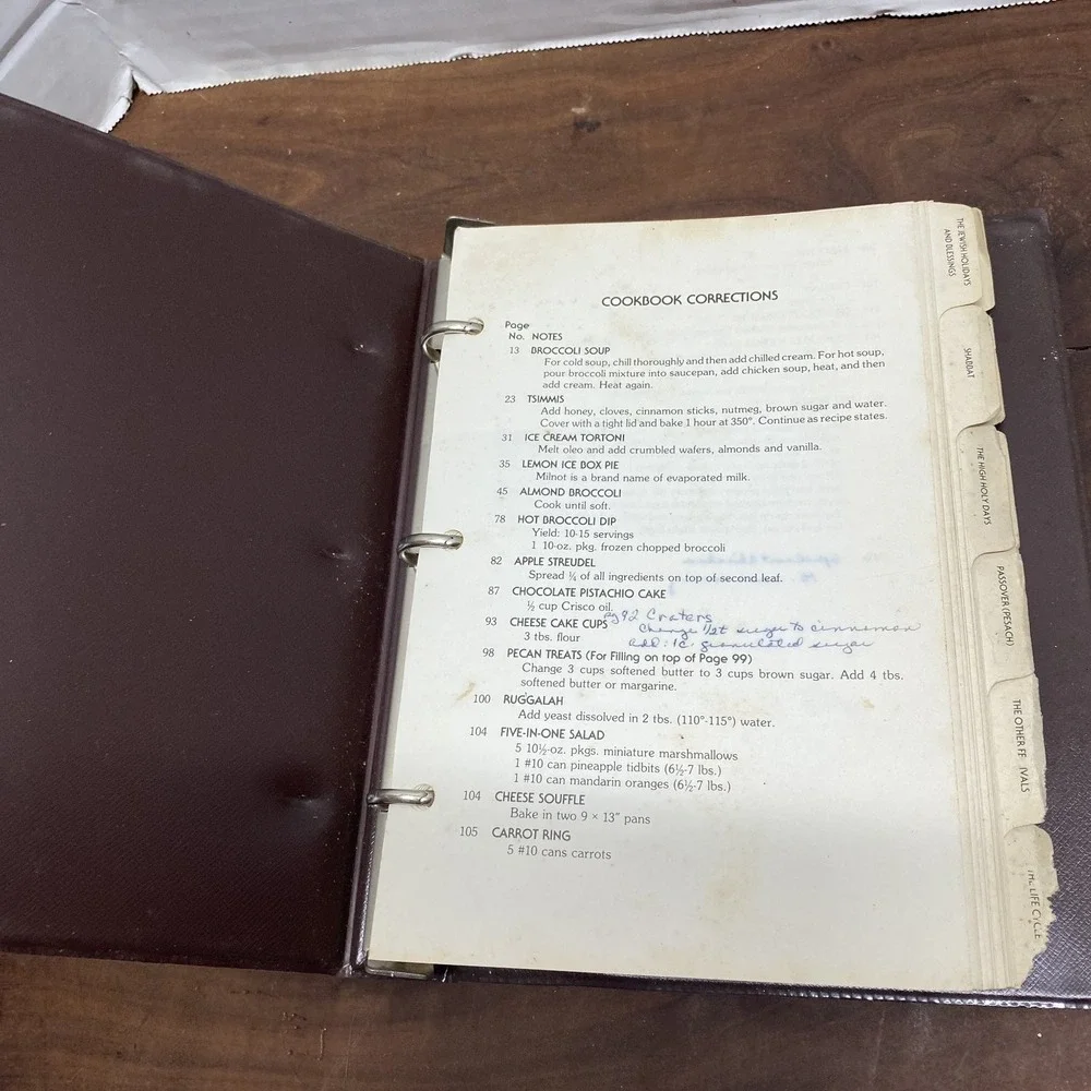 Cook Book For All Seasons Sisterhood of Temple Emanu El 1977 Jewish Cookbook